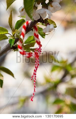 Martenitsa traditional Bulgarian symbol give away with wishes for health and welfare.