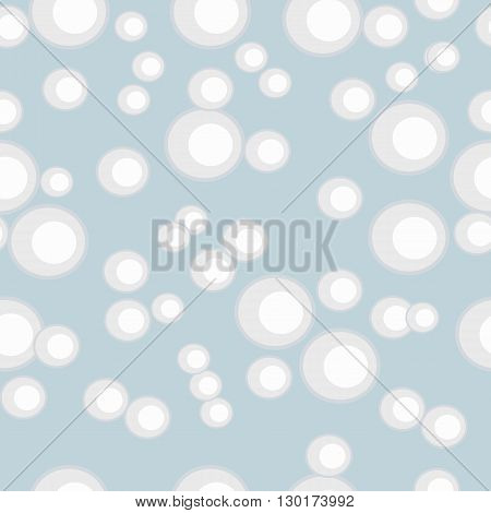 Soap bubbles on a gentle blue background seamless pattern