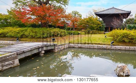 Treasure House at Toji Temple in Kyoto Japan