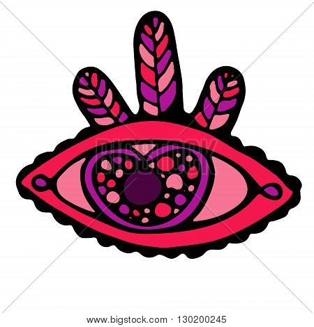 Eyes decorative pattern. Protective amulet. The pattern for embroidery