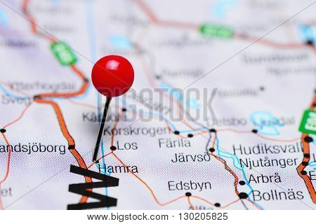 Hamra pinned on a map of Sweden