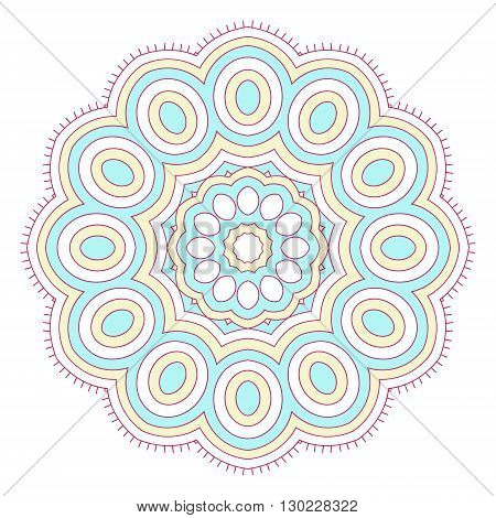 Bright abstract pattern, mandala. Vector design template for art.