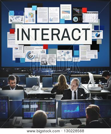 Interact Corporate Future Interacting Interactive Concept