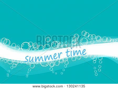 Blue wave effect with bubbles Blue wave effect with bubbles