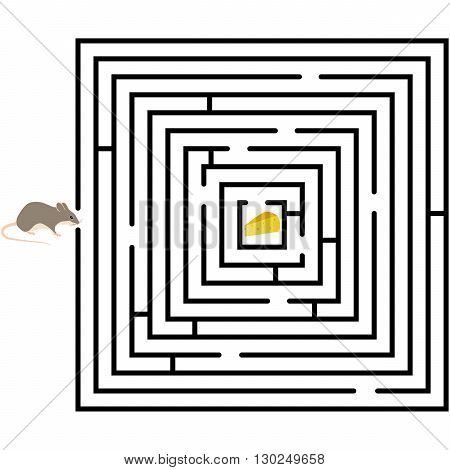 Pattern of round design elements labyrinth on background