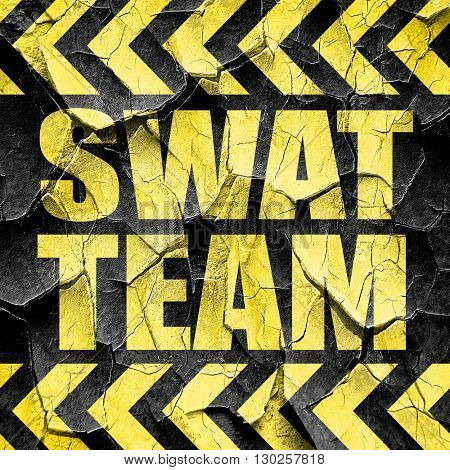 swat team, black and yellow rough hazard stripes