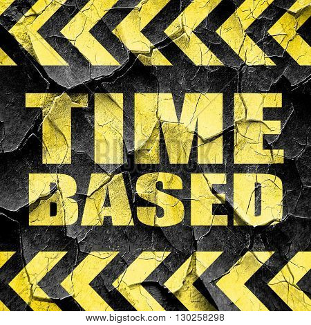 time based, black and yellow rough hazard stripes