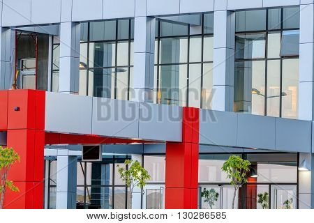 Entrance Of Modern Building In Exterior