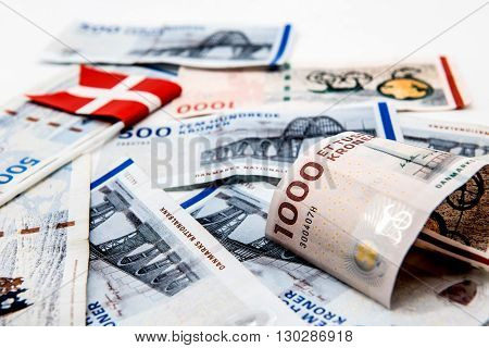 Danish kroner currency from denmark in europe