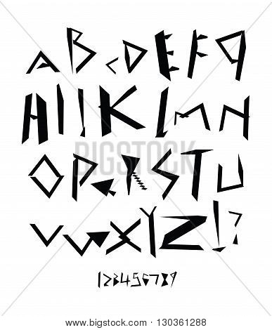 Futuristic Minced Font With Geometric Elements