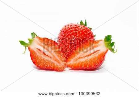 Juicy delicious strawberries, red, fruit, berry, food