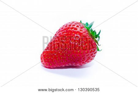 Strawberry on a white background, juicy delicious strawberries