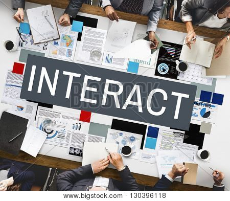 Interact Corporate Future Interacting Interactive Concept