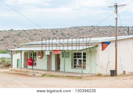 BAVIAANSKLOOF SOUTH AFRICA - MARCH 6 2016: A postal agency and shop at Kleinpoort in the Baviaanskloof (baboon valley).