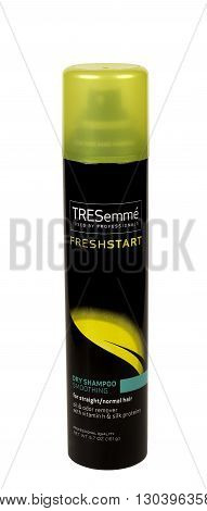 RIVER FALLS,WISCONSIN-MAY 19,2016: A bottle of Tresemme brand dry shampoo.