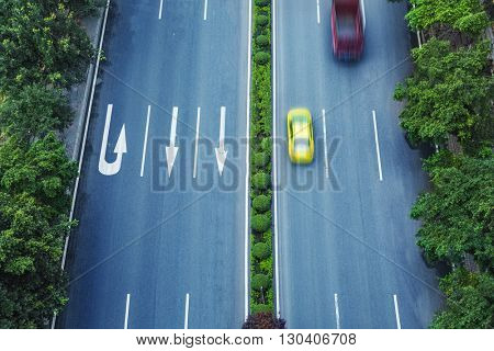 traffic through city, cityscape of china.