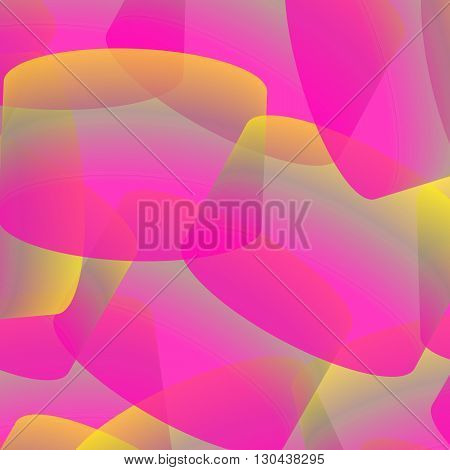 Pink background with elements in gentle tones. Vector illustration.