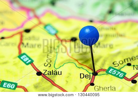 Dej pinned on a map of Romania