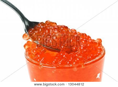 Caviale di salmone rosso In Dessert cucchiaio