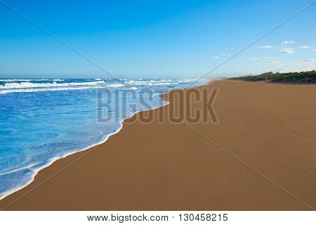 Tavernes de Valldigna beach dunes in Valencia of Spain
