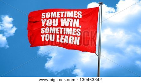 sometimes you win, sometimes you learn, 3D rendering, a red wavi