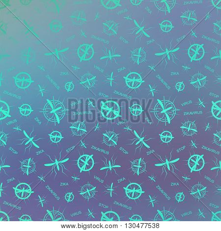Zika virus pattern. Aedes Aegypti  pattern texture background.