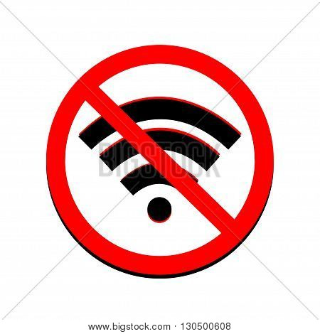 Wi fi vector icon on white background