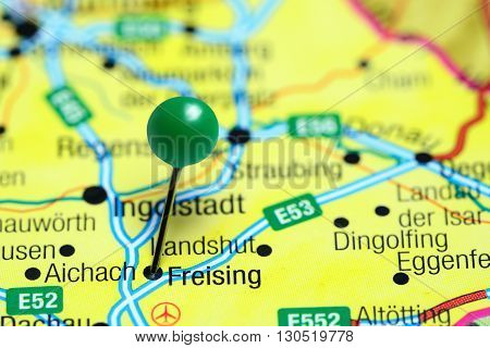 Freising pinned on a map of Germany