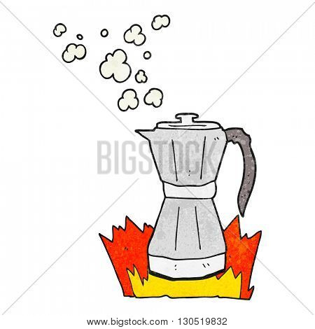 freehand textured cartoon stovetop espresso maker