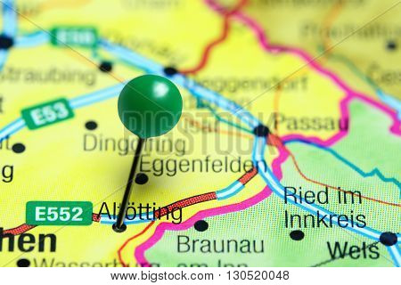 Altotting pinned on a map of Germany