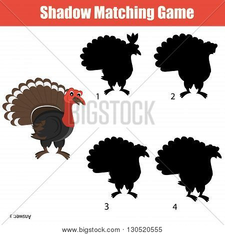 Shadow matching game for kids. Find the right shadow task