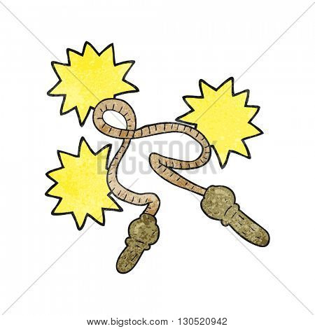 freehand textured cartoon skipping rope