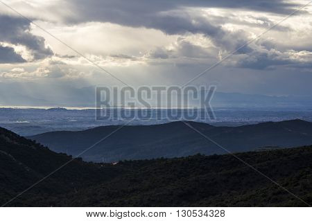 Panorama of Burcei countryside views from Santa Barbara - Sardinia