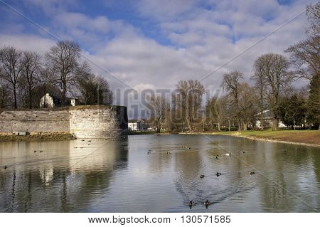 Bastion in the city parc of Maastricht which is the capital city of the Dutch province Limburg