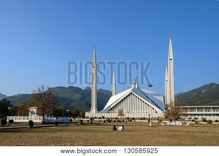 The Faisal Mosque is the largest mosque in Pakistan located in the national capital city of Islamabad.