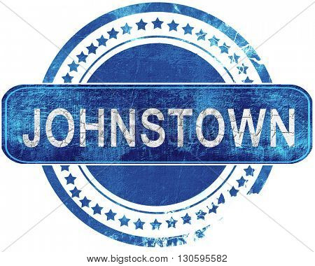 johnstown grunge blue stamp. Isolated on white.