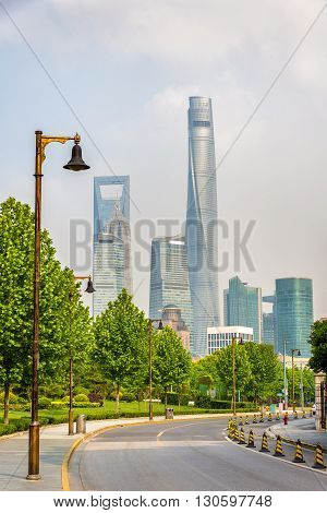 Skyscrapers in Shanghai, the most populous city in China