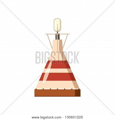 Portable gas burner icon in cartoon style on a white background