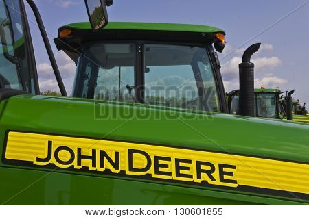 Indianapolis - Circa May 2016: John Deere Dealership. Deere manufactures agricultural construction and forestry machinery II
