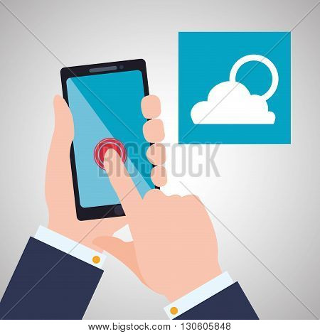 smartphone concept with icon design, vector illustration 10 eps graphic.
