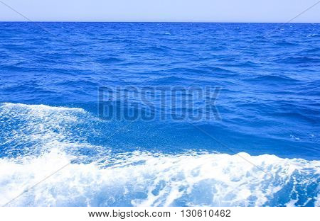 Sea Blue Water Background at Sun Light