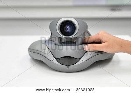 Video conference device for long distance communication