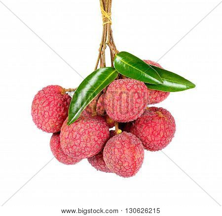Lychee Or Litchi Isolated On The White