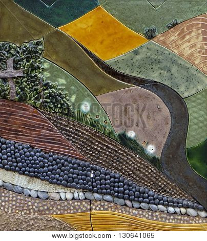 URSBERG, GERMANY - JUNE 09: Canticle of the Sun by Saint Francis of Assisi, Dominikus Ringeisen Werks in Ursberg, Germany on June 09, 2016.