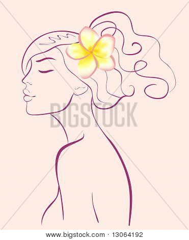 ragazza di bellezza viso