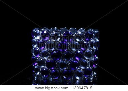 Diamond Bracelet Isolated on black background luxury