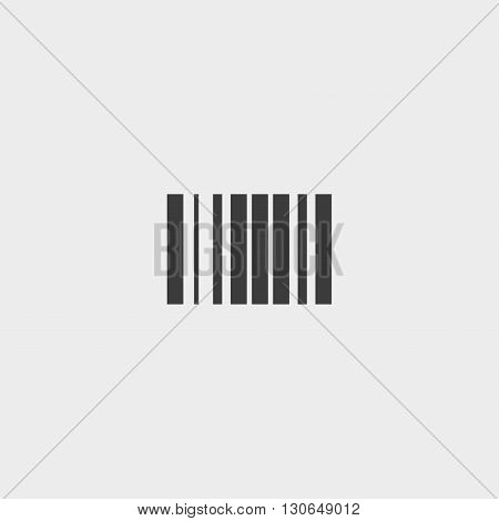Bar code icon in a flat design in black color. Vector illustration eps10