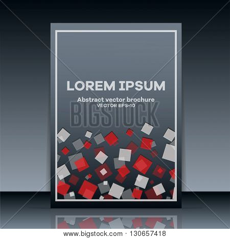 Abstract polygon design vector template layout for magazine brochure flyer booklet cover annual report in A4 size