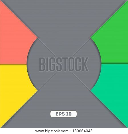 Background Unusual modern material design. Square format. Vector Illustration