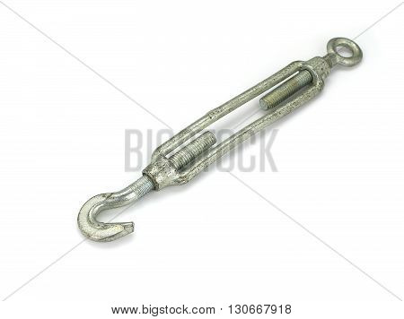 steel turnbuckle isolated on a white background
